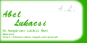 abel lukacsi business card